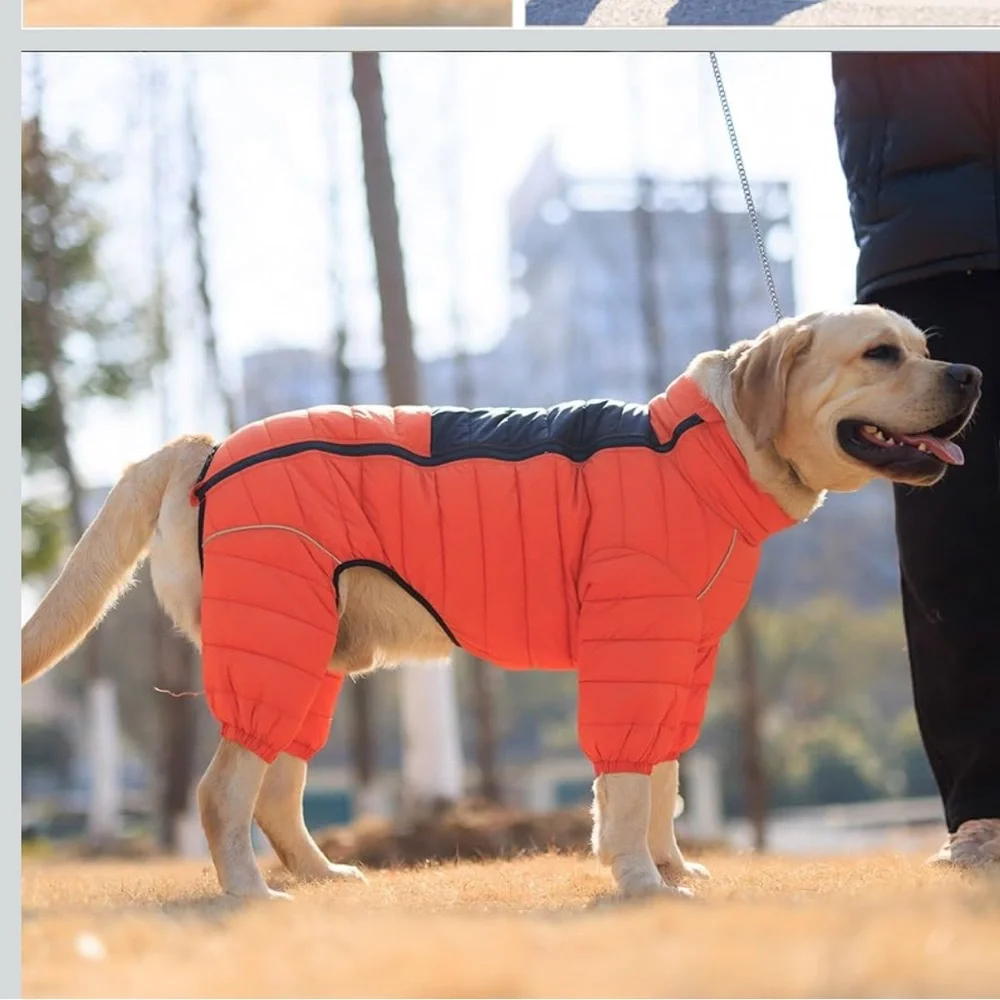 Lovelonglong Warm Jacket - 4 Legs Covered Waterproof Windproof Reflective XXL